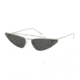 Prada PR63US Sunglasses 1BC5S0-68 - Silver Frame, Grey Lenses
