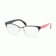 Prada PR65RV Single Vision Prescription Eyeglasses 1BO1O1-53 - Matte Black/Silver Frame