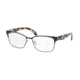 Prada PR65RV Single Vision Prescription Eyeglasses 7AX1O1-55 - Black/Silver Frame