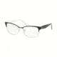 Prada PR65RV Single Vision Prescription Eyeglasses, 53mm, Black/Silver, PR65RV-GAQ1O1-53-SV