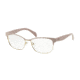 Prada PR65RV Single Vision Prescription Eyeglasses TKP1O1-53 - Pink On Pale Gold Frame