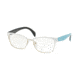 Prada PR65RV Single Vision Prescription Eyeglasses VIC1O1-53 - Matte White/pale Gold Frame