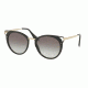 Prada PR66TS Single Vision Prescription Sunglasses PR66TS-1AB0A7-54 - Lens Diameter 54 mm, Frame Color Black