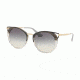 Prada PR66TS Single Vision Prescription Sunglasses, 54mm, Striped Grey, PR66TS-MRU130-54-SV