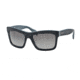 PRADA LOGO PR25QS Single Vision Prescription Sunglasses PR25QS-TFW3E2-56 - Lens Diameter 56 mm, Frame Color Opal Matte Avio/matte Avio