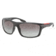 Prada PS01NS Single Vision Prescription Sunglasses PS01NS-1BO3M1-6318 - Lens Diameter 63 mm, Frame Color Demi Shiny Black