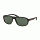Prada PS01RS Sunglasses 1AB3O1-58 - Black Frame, Grey Green Lenses