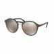 Prada PS01SS Sunglasses TFZ1C0-53 - Grey Rubber Frame, Light Brown Mirror Dark Gold Lenses