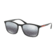 Prada PS01TS Sunglasses 1AB2F2-56 - Black Frame, Polar Grey Mirror Grad Silver Lenses