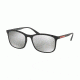 Prada PS01TSF Progressive Prescription Sunglasses PS01TSF-DG02B0-57 - Lens Diameter 57 mm, Frame Color Black Rubber