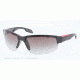 Prada PS03PS Sunglasses 1BO0A7-71 - Black Demi Shiny Frame, Grey Gradient Lenses