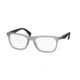 Prada PS04FV Progressive Prescription Eyeglasses TIL1O1-53 - Trasp Grey Rubber Frame