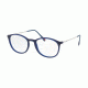 Prada PS04HV Single Vision Prescription Eyeglasses U631O1-51 - Transparent Blue Rubber Frame