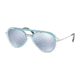 Prada PS04TS Sunglasses 0P85Q0-57 - Azure Frame, Blue Mirror White Lenses