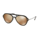 Prada PS04TS Sunglasses 5N9HD0-57 - Brown Frame, Dark Brown Mirror Gold Lenses