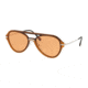 Prada PS04TS Sunglasses FKS1J2-57 - Brown Frame, Dark Orange Lenses