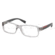 Prada PS05CV Bifocal Prescription Eyeglasses HA91O1-5617 - Opal Gray Frame, Demo Lens Lenses