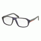 Prada PS05GV Eyeglass Frames UFJ1O1-55 - Transparent Blue Rubber Frame