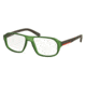 Prada PS05GV Eyeglass Frames UFK1O1-55 - Transparent Green Rubber Frame