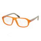 Prada PS05GV Eyeglass Frames UFL1O1-55 - Transprent Orange Rubber Frame