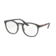 Prada PS05HV Progressive Prescription Eyeglasses TFZ1O1-51 - Grey Rubber Frame