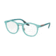 Prada PS05HV Progressive Prescription Eyeglasses VHF1O1-51 - Opal Green Rubber Frame