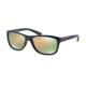 Prada PS05PS Sunglasses MA32D2-58 - Blue Demi Shiny Frame, Grey Mirror Rose Gold Lenses