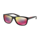 Prada PS05PS Sunglasses SL89Q1-58 - Bordeaux Demi Shiny Frame, Dark Grey Mirror Blue/red Lenses