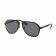 Prada PS05RS Progressive Prescription Sunglasses PS05RS-DG05Z1-58 - Lens Diameter 58 mm, Frame Color Black Rubber