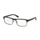 Prada PS06FV Progressive Prescription Eyeglasses DG01O1-54 - Black Rubber Frame
