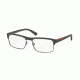 Prada PS06FV Progressive Prescription Eyeglasses TFZ1O1-54 - Grey Rubber Frame