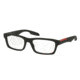 Prada PS07CV Prescription Eyeglasses DG01O1-53 - Black Rubber Frame