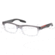 Prada PS07CV Single Vision Prescription Eyeglasses JAU1O1-5518 - Striped Gray Demo Lens Frame