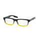 Prada PS07CV Prescription Eyeglasses TWU1O1-55 - Black/Grey/Matte Green Frame