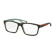 Prada PS07FV Eyeglass Frames UFJ1O1-53 - Brown Rubber/lt Green Rubber Frame