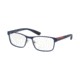 Prada PS50GV Progressive Prescription Eyeglasses, 55mm, Blue Rubber, PS50GV-TFY1O1-55-PRO