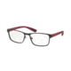 Prada PS50GV Progressive Prescription Eyeglasses TFZ1O1-55 - Grey Rubber Frame