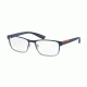 Prada PS50GV Progressive Prescription Eyeglasses U6T1O1-55 - Blue Gradient Frame