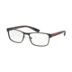 Prada PS50GV Progressive Prescription Eyeglasses, 55mm, Brown Rubber, PS50GV-VYY1O1-55-PRO