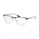 Prada PS50LV Eyeglass Frames 2881O1-53 - Blue Rubber/Silver Rubber Frame
