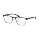 Prada PS50LV Eyeglass Frames 4891O1-53 - Black Rubber