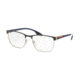 Prada PS50LV Eyeglass Frames TFZ1O1-53 - Grey Rubber/Silver Rubber Frame