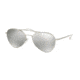 Prada PS50SS Sunglasses 1AP2B0-57 - Matte Silver Frame, Light Grey Mirror Silver Lenses