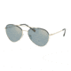 Prada PS50SS Sunglasses AAV298-60 - Pale Gold/Black Frame, Azure Flash Gold Lenses