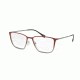 Prada PS51HV Bifocal Prescription Eyeglasses U6V1O1-52 - Top Bordeaux Gradient/gunmetal Frame