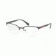 Prada PS51IV Single Vision Prescription Eyeglasses TFZ1O1-53 - Grey Rubber Frame