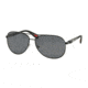 Prada PS51OS Sunglasses 1BO5Z1-62 - Demi Shiny Black Frame, Polar Gray Lenses