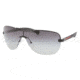 Prada PS52NS Sunglasses 1BO3M1-0136 - Demi Shiny Black Frame, Gray Gradient Lenses