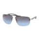 Prada PS52OS Sunglasses 1BC5I1-6413 - Silver Gray Frame, Blue Gradient Lenses