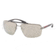 Prada PS52OS Sunglasses 5AV1C0-6413 - Gunmetal Frame, Gold Mirror Lenses